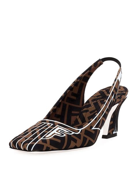 fendi slingback heels|fendi women' s wedge pumps.